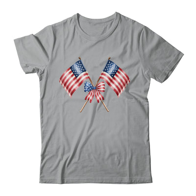 Coquette Bow USA 4th Of July America American Girls Women Shirt & Tank Top | siriusteestore