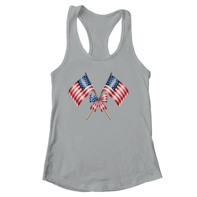 Coquette Bow USA 4th Of July America American Girls Women Shirt & Tank Top | siriusteestore