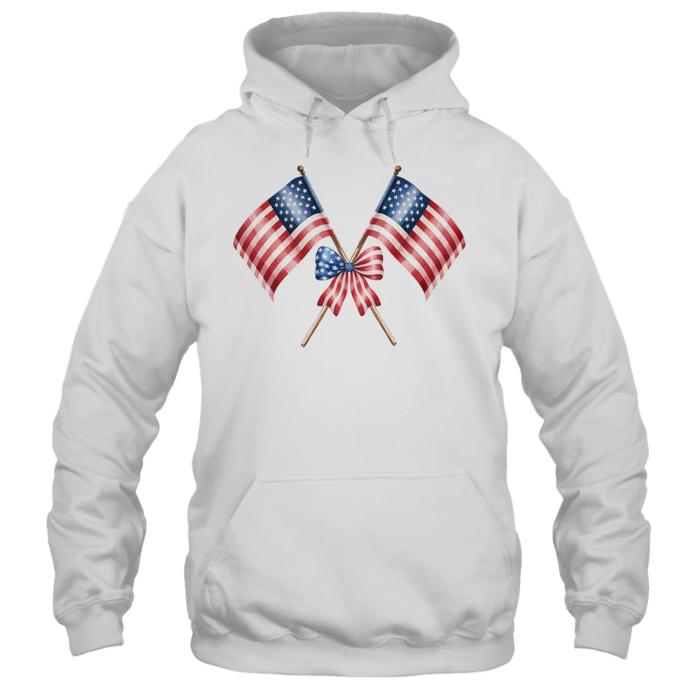 Coquette Bow USA 4th Of July America American Girls Women Shirt & Tank Top | siriusteestore
