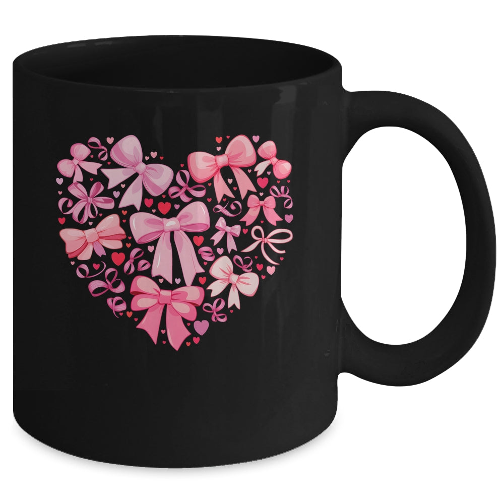 Coquette Bow Valentine Heart Love Valentines Day Girl Mug | siriusteestore