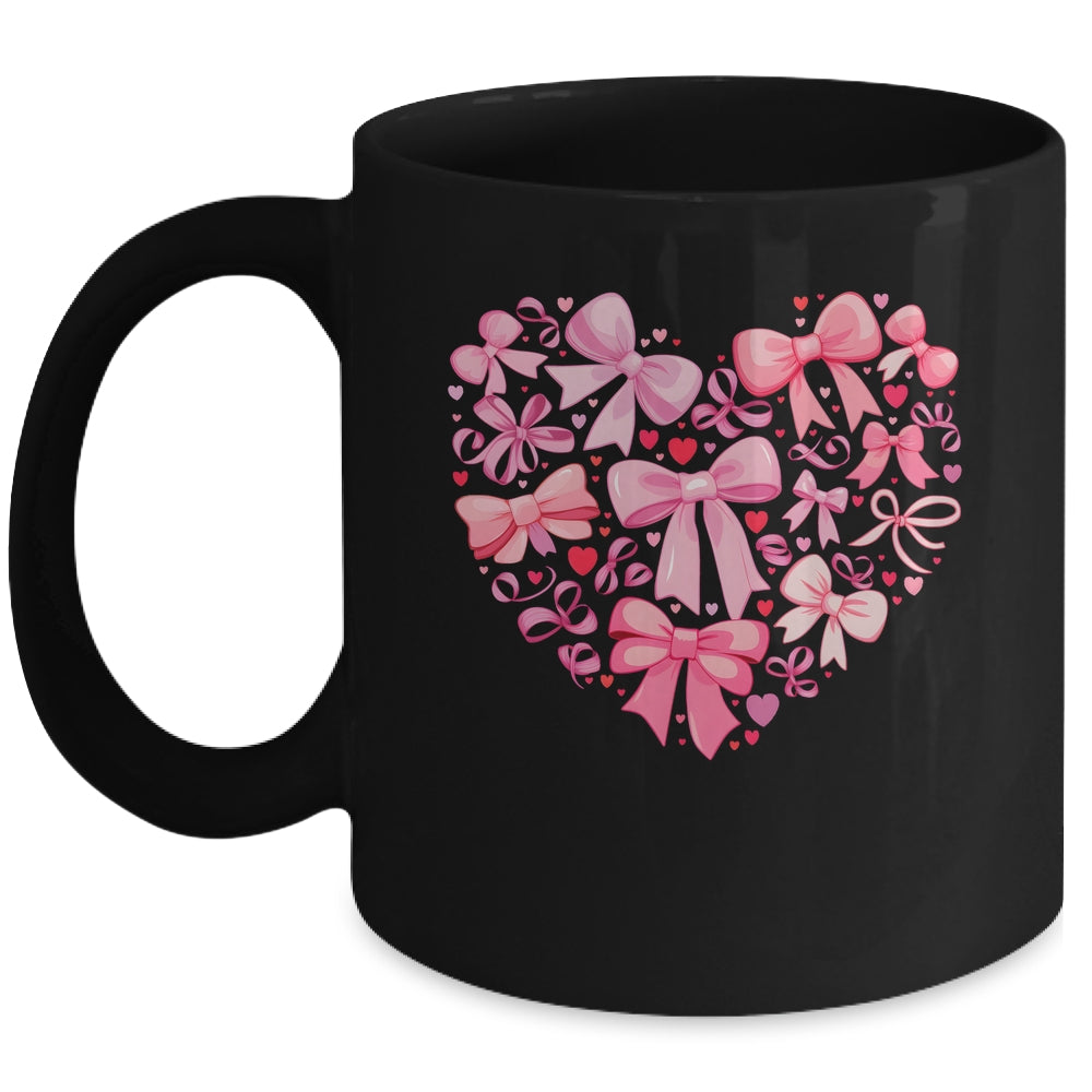 Coquette Bow Valentine Heart Love Valentines Day Girl Mug | siriusteestore