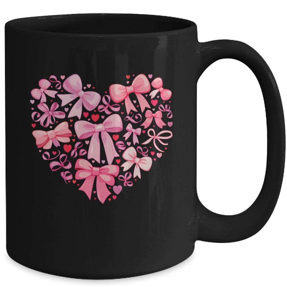 Coquette Bow Valentine Heart Love Valentines Day Girl Mug | siriusteestore