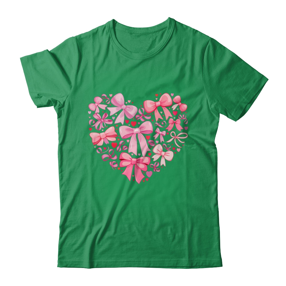Coquette Bow Valentine Heart Love Valentines Day Girl Shirt & Sweatshirt | siriusteestore