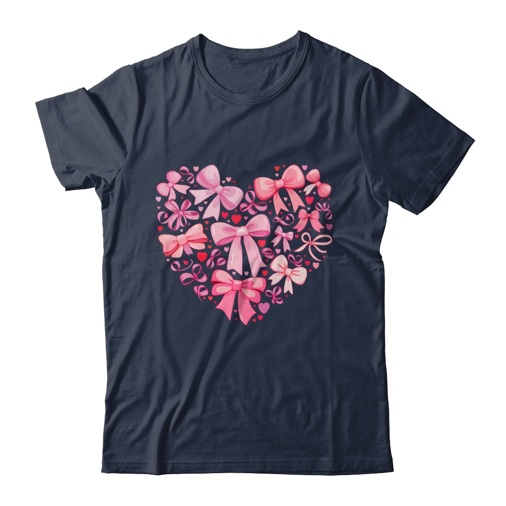 Coquette Bow Valentine Heart Love Valentines Day Girl Shirt & Sweatshirt | siriusteestore