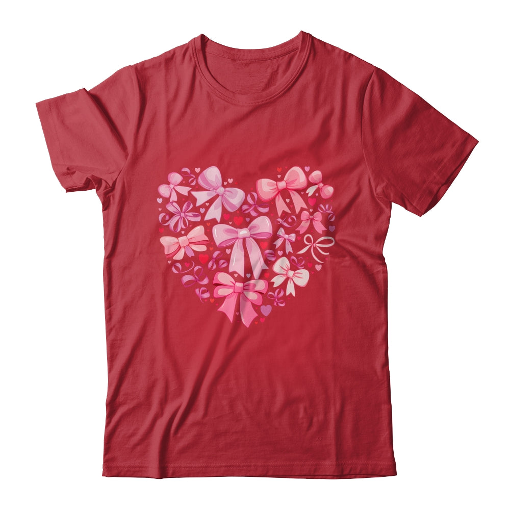 Coquette Bow Valentine Heart Love Valentines Day Girl Shirt & Sweatshirt | siriusteestore