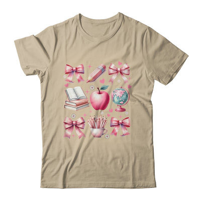 Coquette Bows Cute Teacher Life Back To School Teach Inspire Shirt & Sweatshirt | siriusteestore