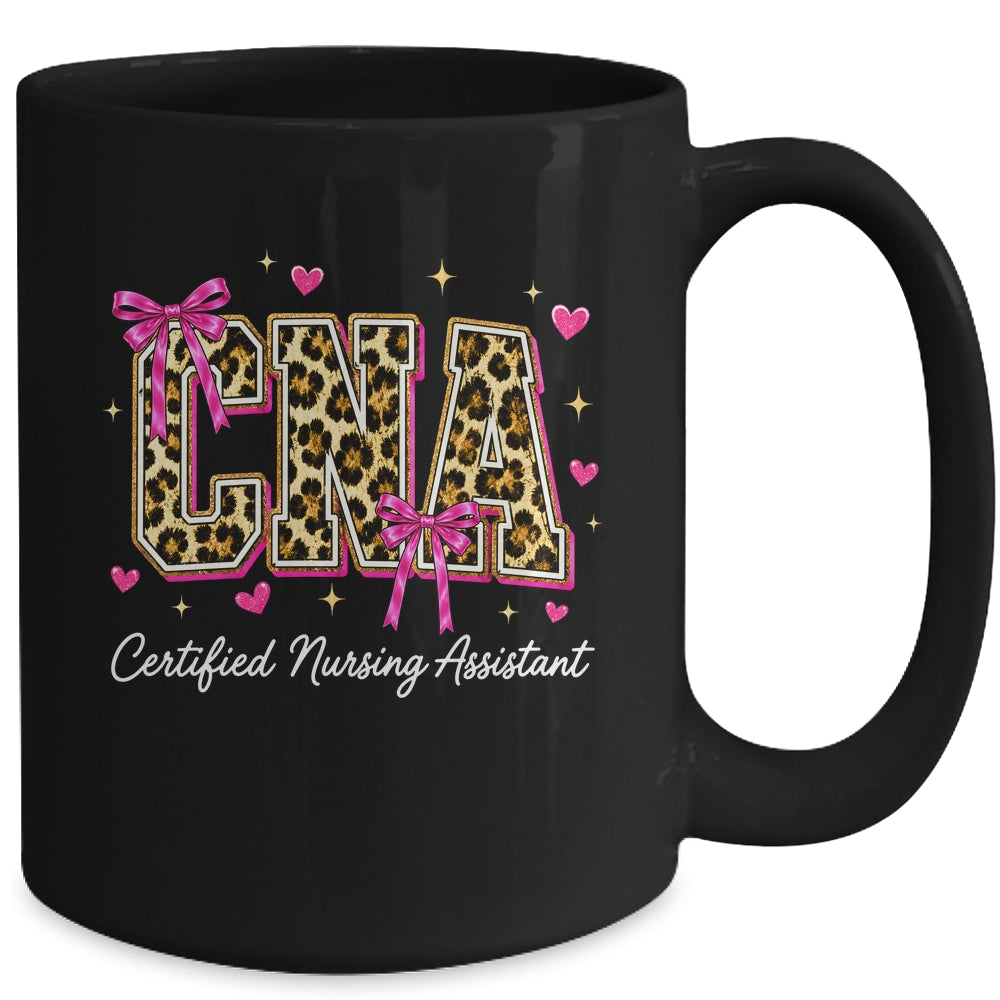 Coquette CNA Nurse Leopard Certified Nursing Assistant Mug | siriusteestore