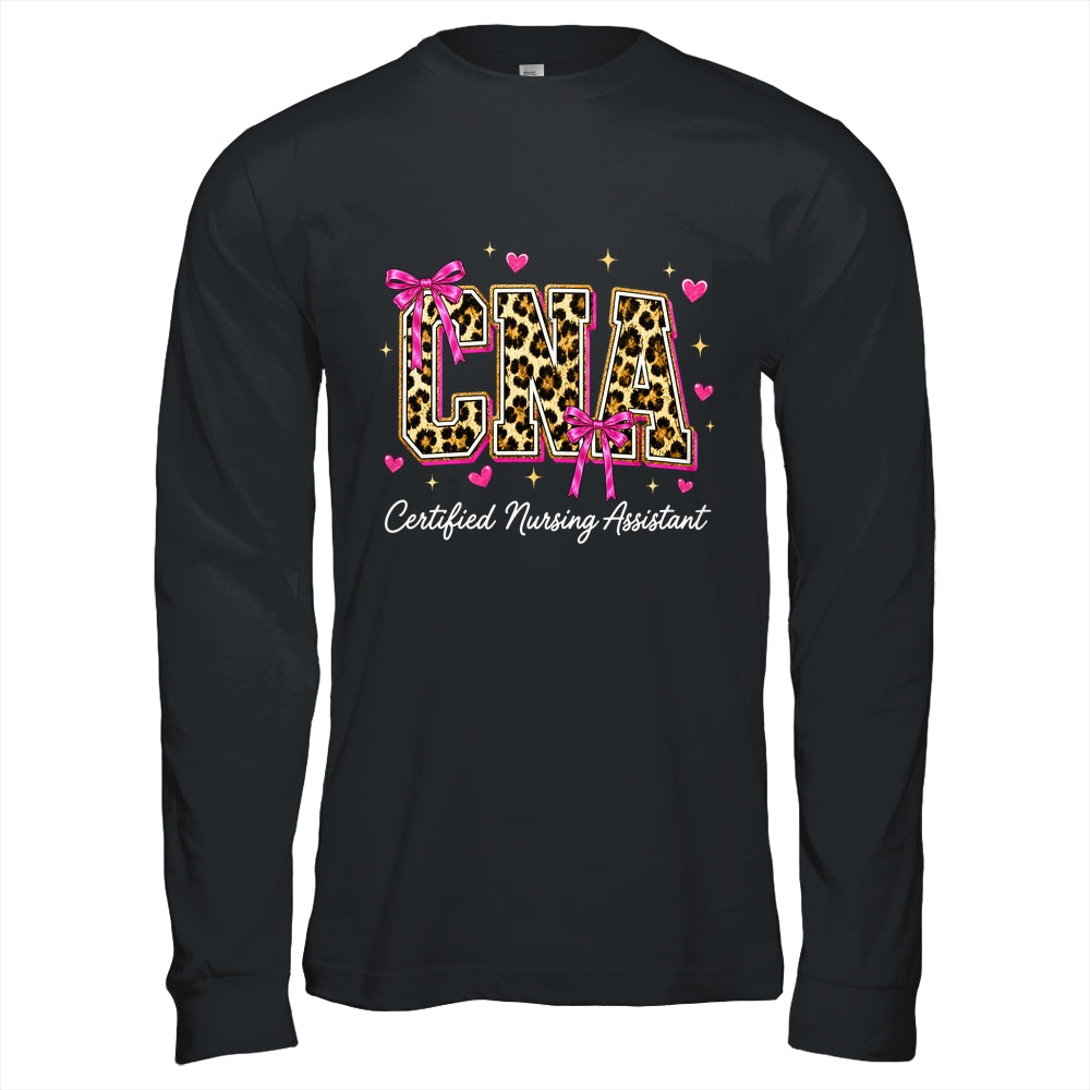 Coquette CNA Nurse Leopard Certified Nursing Assistant Shirt & Hoodie | siriusteestore