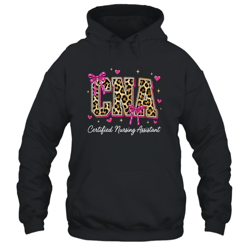 Coquette CNA Nurse Leopard Certified Nursing Assistant Shirt & Hoodie | siriusteestore