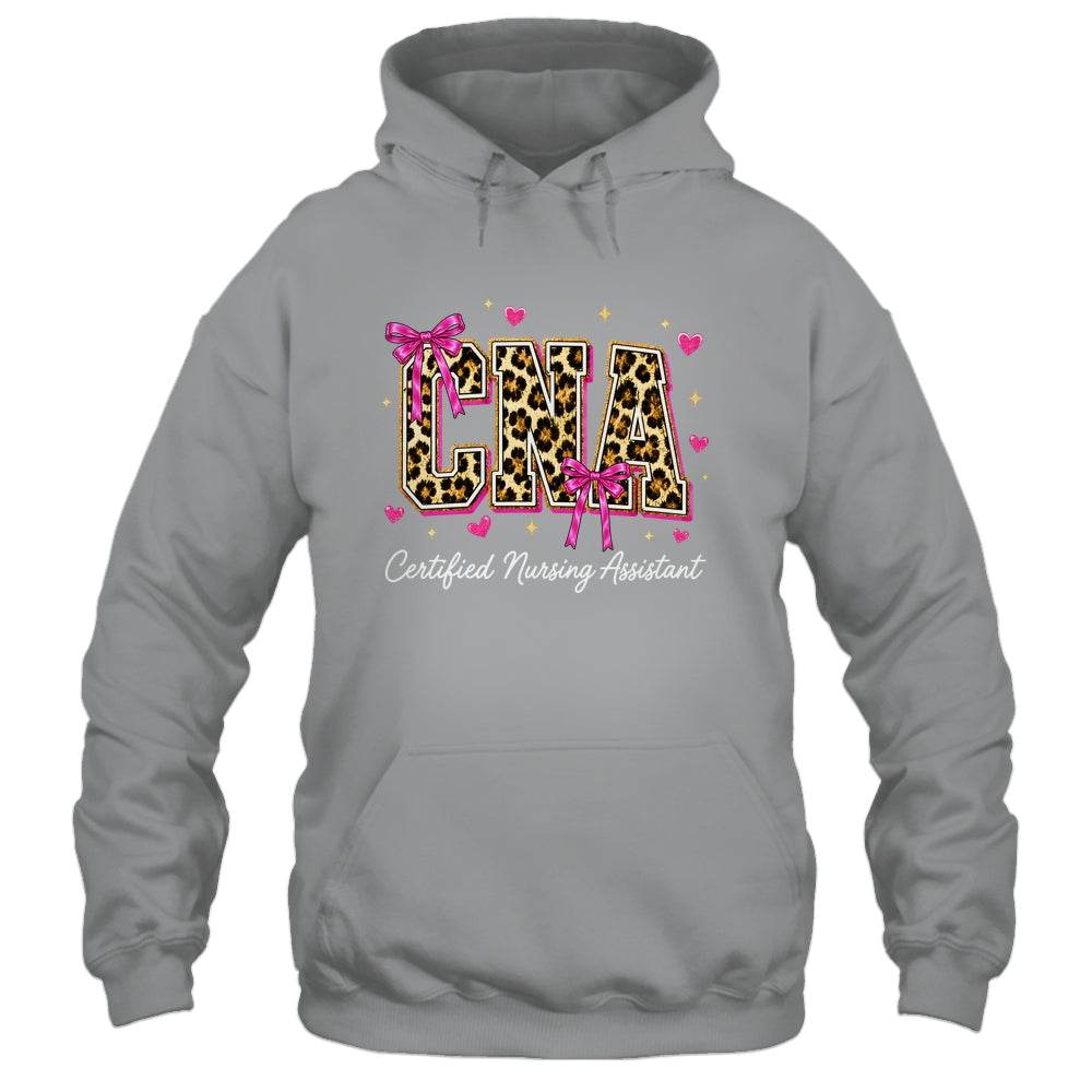 Coquette CNA Nurse Leopard Certified Nursing Assistant Shirt & Hoodie | siriusteestore
