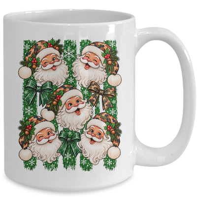 Coquette Christmas Camo Santa Faces Holiday Graphic Women Mug | siriusteestore