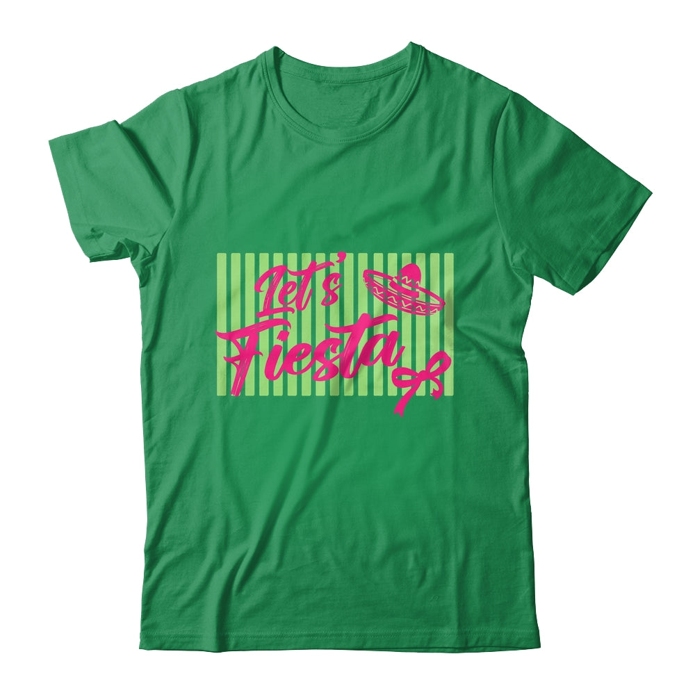 Coquette Cinco De May Let's Fiesta Mexican Striped Women Shirt & Hoodie | siriusteestore