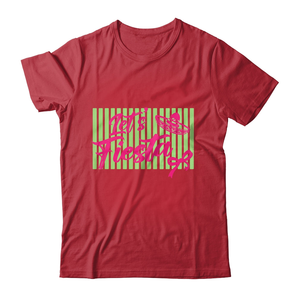 Coquette Cinco De May Let's Fiesta Mexican Striped Women Shirt & Hoodie | siriusteestore