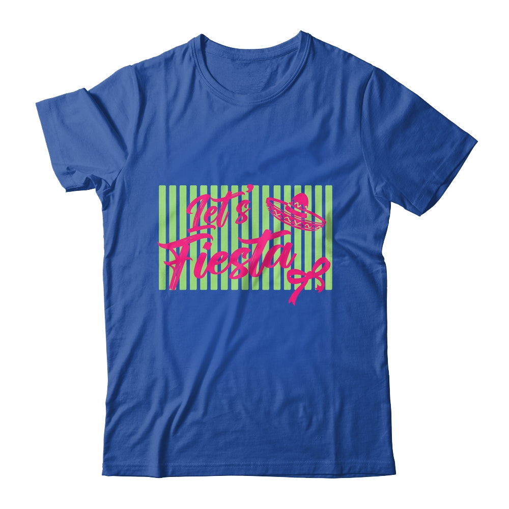 Coquette Cinco De May Let's Fiesta Mexican Striped Women Shirt & Hoodie | siriusteestore