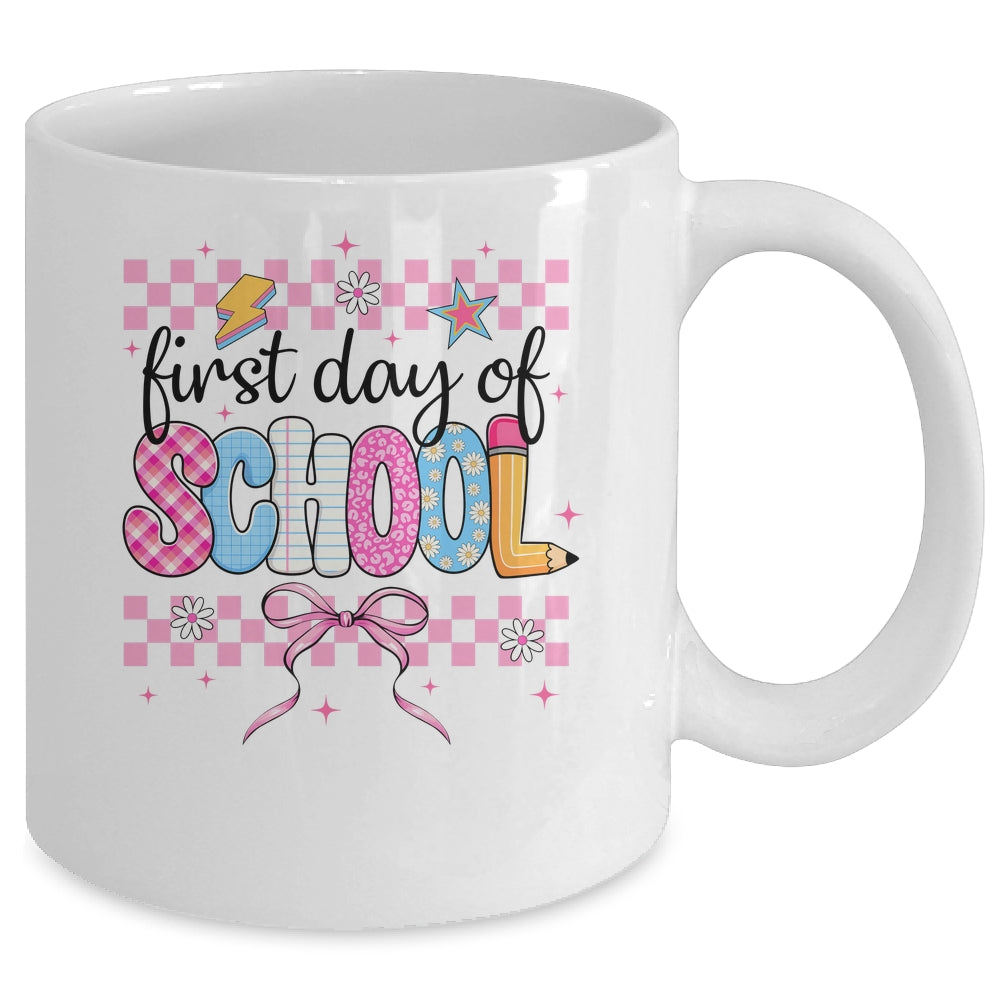 Coquette First Day Of School Back To School Teacher 1st Day Mug | siriusteestore