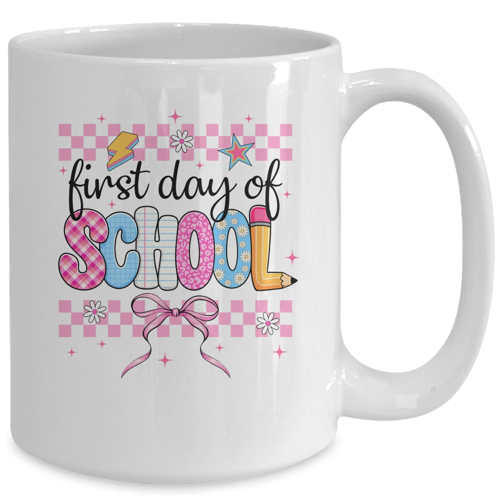 Coquette First Day Of School Back To School Teacher 1st Day Mug | siriusteestore