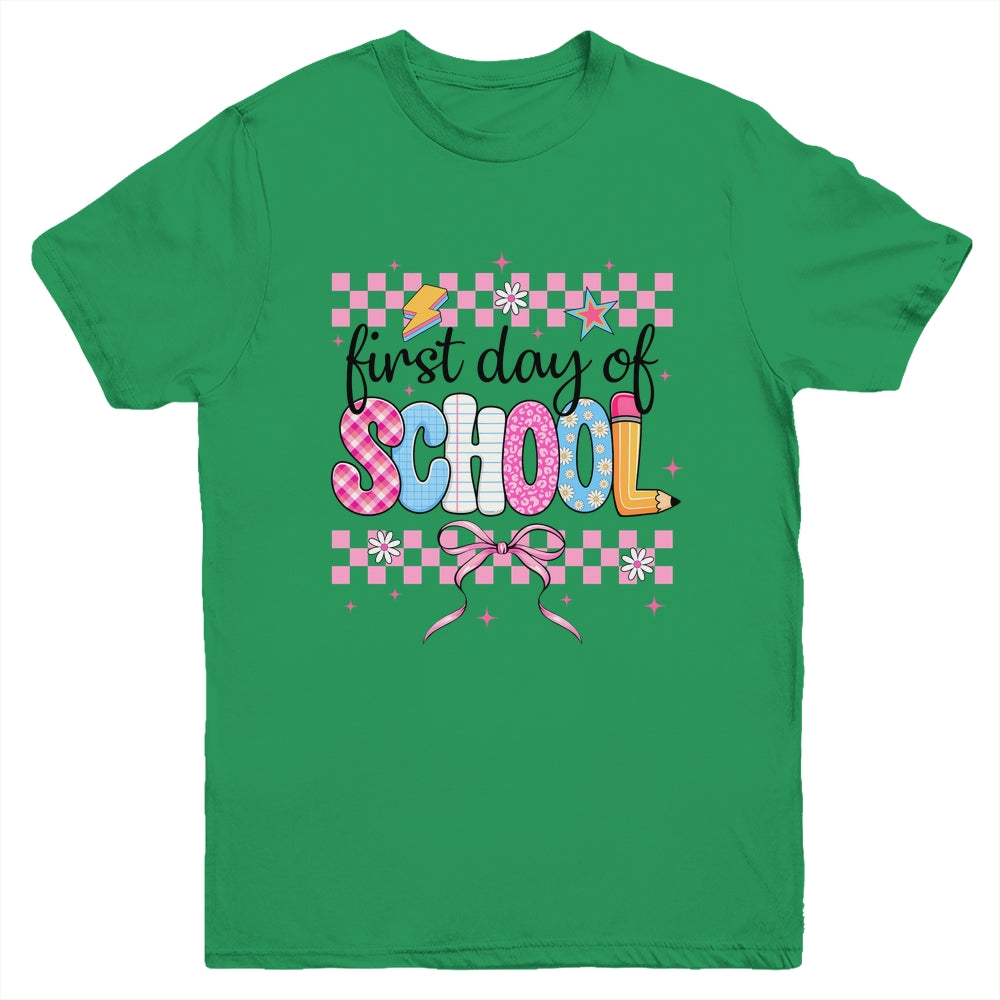 Coquette First Day Of School Back To School Teacher 1st Day Youth Shirt | siriusteestore
