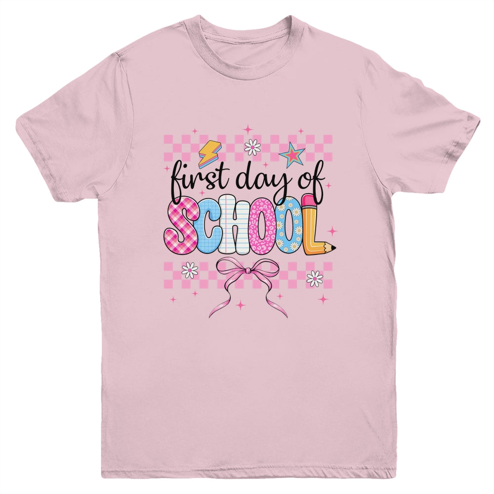 Coquette First Day Of School Back To School Teacher 1st Day Youth Shirt | siriusteestore