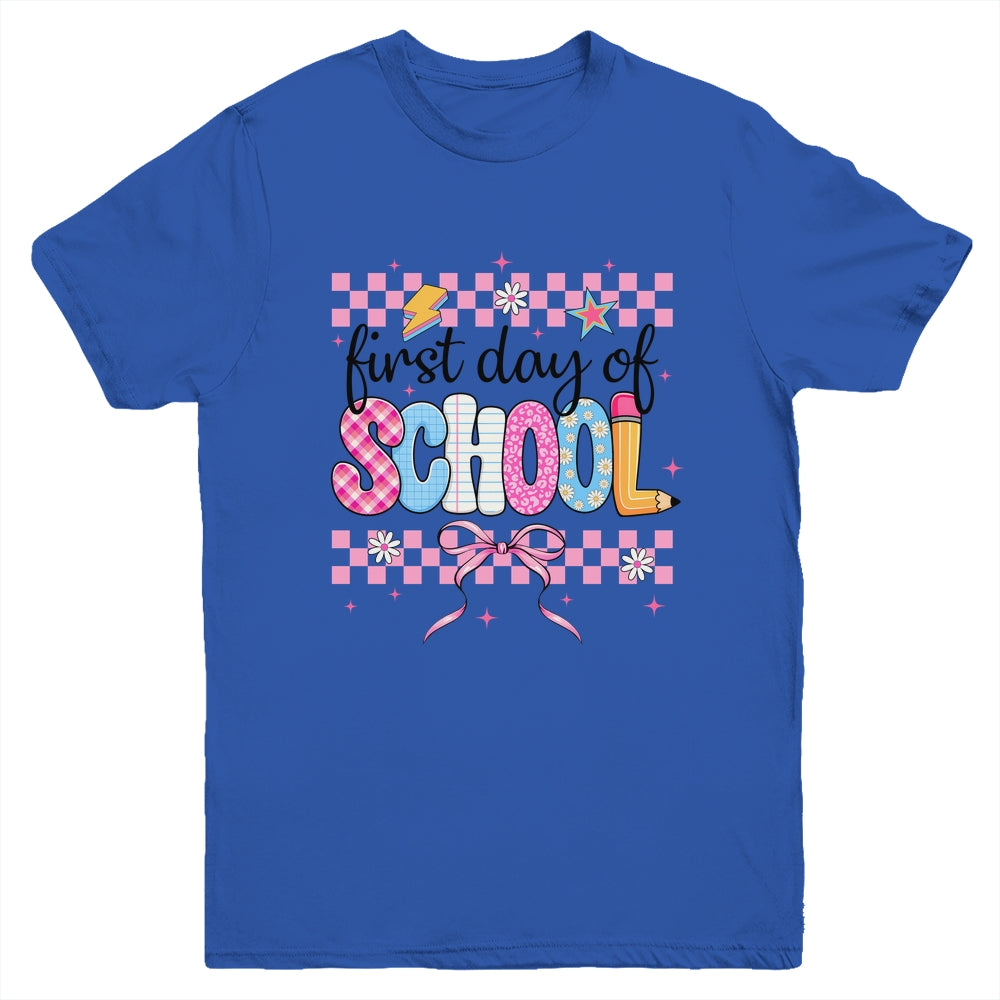 Coquette First Day Of School Back To School Teacher 1st Day Youth Shirt | siriusteestore