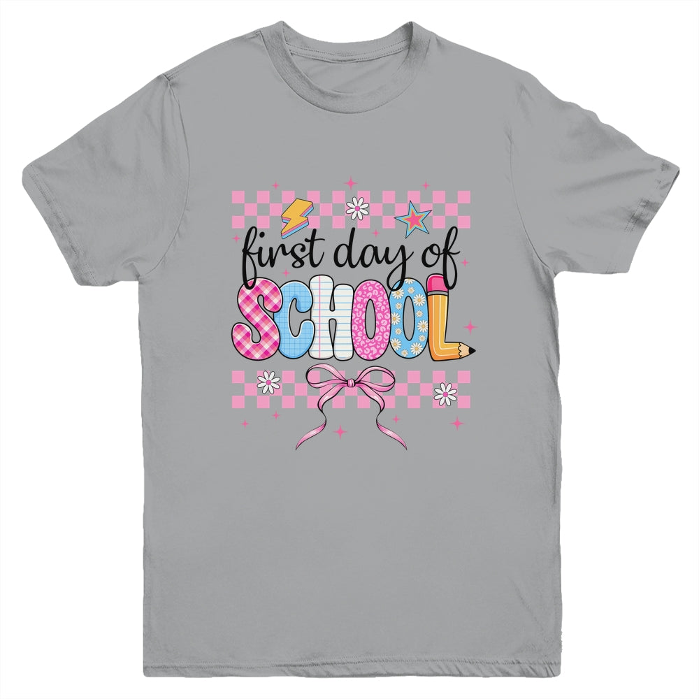 Coquette First Day Of School Back To School Teacher 1st Day Youth Shirt | siriusteestore