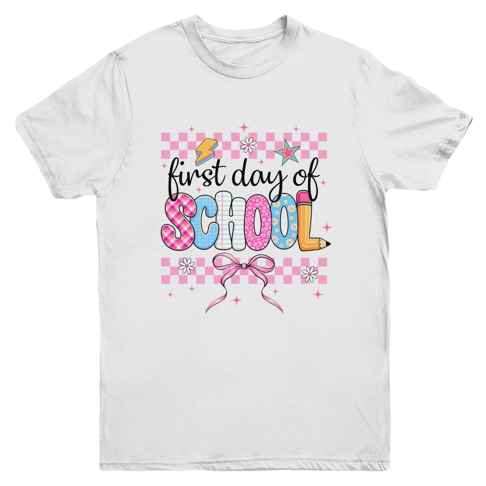 Coquette First Day Of School Back To School Teacher 1st Day Youth Shirt | siriusteestore