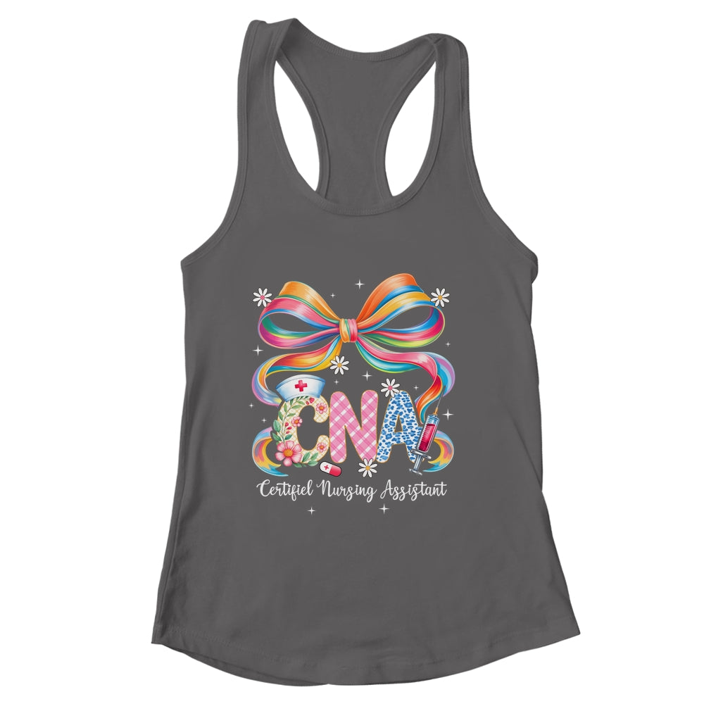 Coquette Floral CNA Certified Nursing Assistant Nurse Women Shirt & Tank Top | siriusteestore