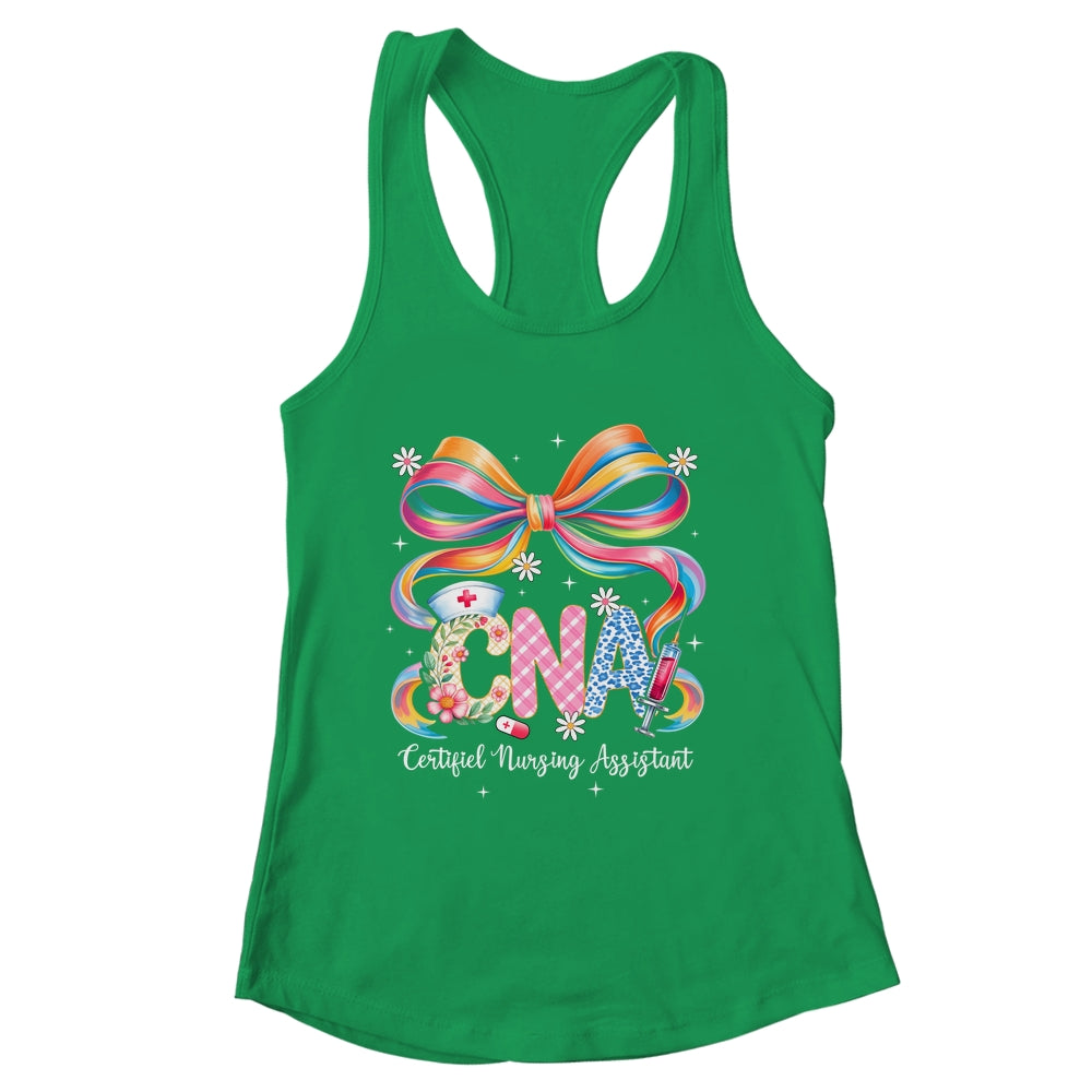 Coquette Floral CNA Certified Nursing Assistant Nurse Women Shirt & Tank Top | siriusteestore