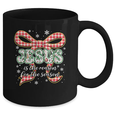 Coquette Floral Christmas Jesus Is The Reason For The Season Mug | siriusteestore
