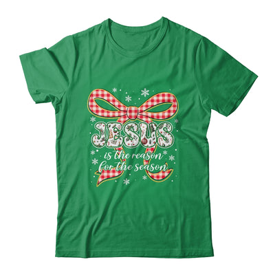 Coquette Floral Christmas Jesus Is The Reason For The Season Shirt & Sweatshirt | siriusteestore