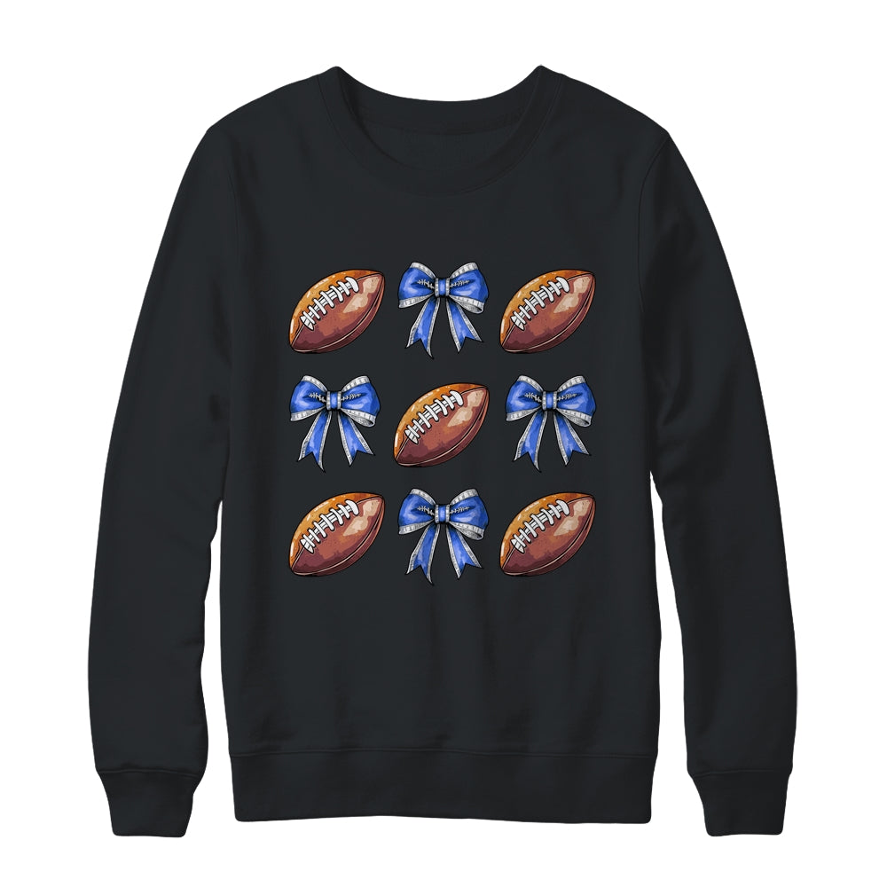 Coquette Football Bow Football Mom Game Day Women Girls Kids Shirt & Sweatshirt | siriusteestore