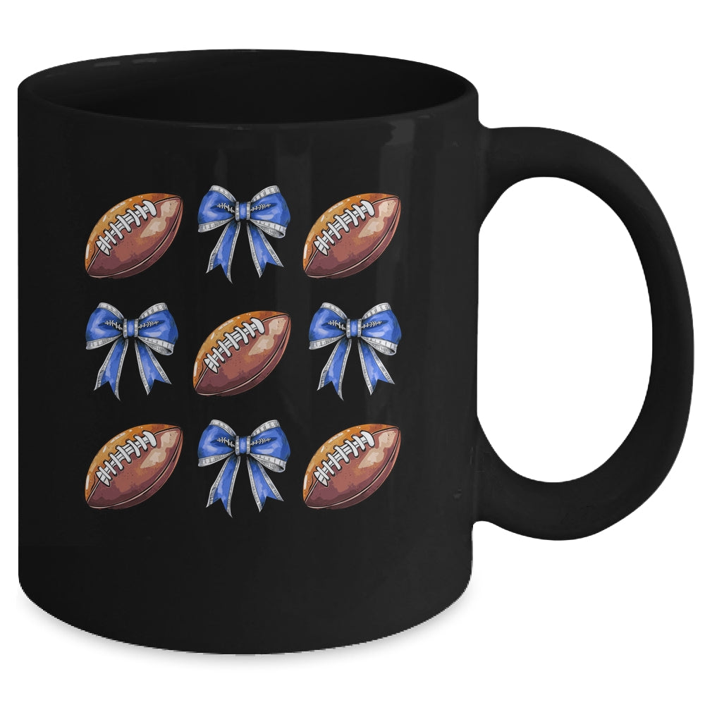 Coquette Football Bow Football Mom Game Day Women Girls Kids Mug | siriusteestore