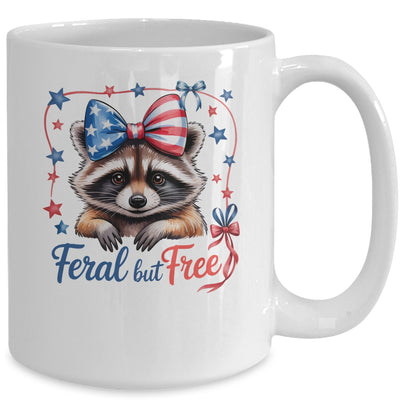 Coquette Funny Raccoon 4th Of July Patriotic Feral But Free Mug | siriusteestore