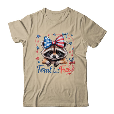 Coquette Funny Raccoon 4th Of July Patriotic Feral But Free Shirt & Tank Top | siriusteestore
