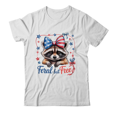 Coquette Funny Raccoon 4th Of July Patriotic Feral But Free Shirt & Tank Top | siriusteestore