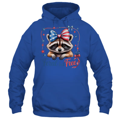 Coquette Funny Raccoon 4th Of July Patriotic Feral But Free Shirt & Tank Top | siriusteestore
