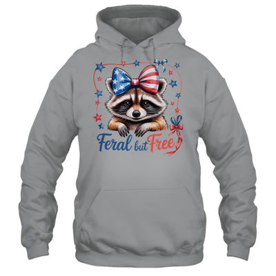 Coquette Funny Raccoon 4th Of July Patriotic Feral But Free Shirt & Tank Top | siriusteestore