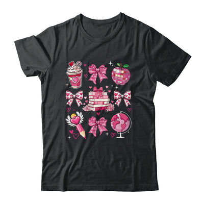 Coquette Pink Bow Ribbons Book Teacher Valentines  Women Shirt & Sweatshirt | siriusteestore