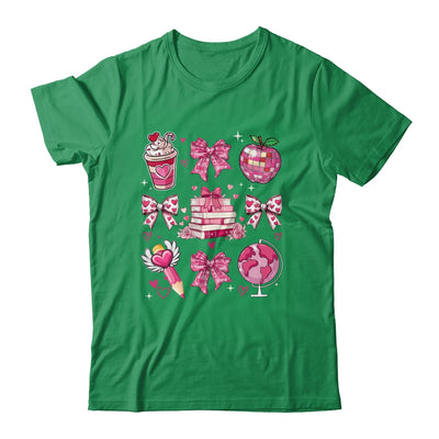 Coquette Pink Bow Ribbons Book Teacher Valentines  Women Shirt & Sweatshirt | siriusteestore