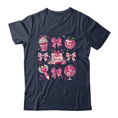Coquette Pink Bow Ribbons Book Teacher Valentines  Women Shirt & Sweatshirt | siriusteestore