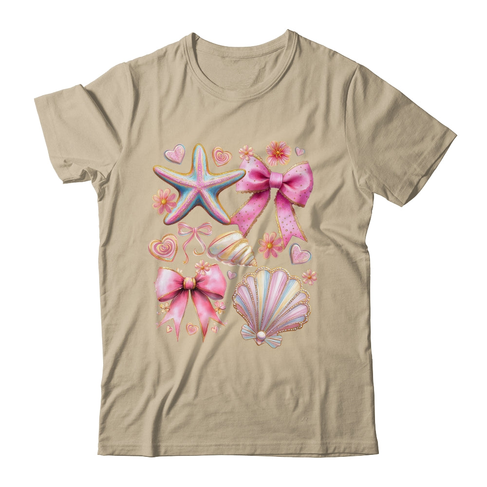 Coquette Seashell Starfish Preppy Coastal Summer Vibes Beach Shirt & Tank Top | siriusteestore