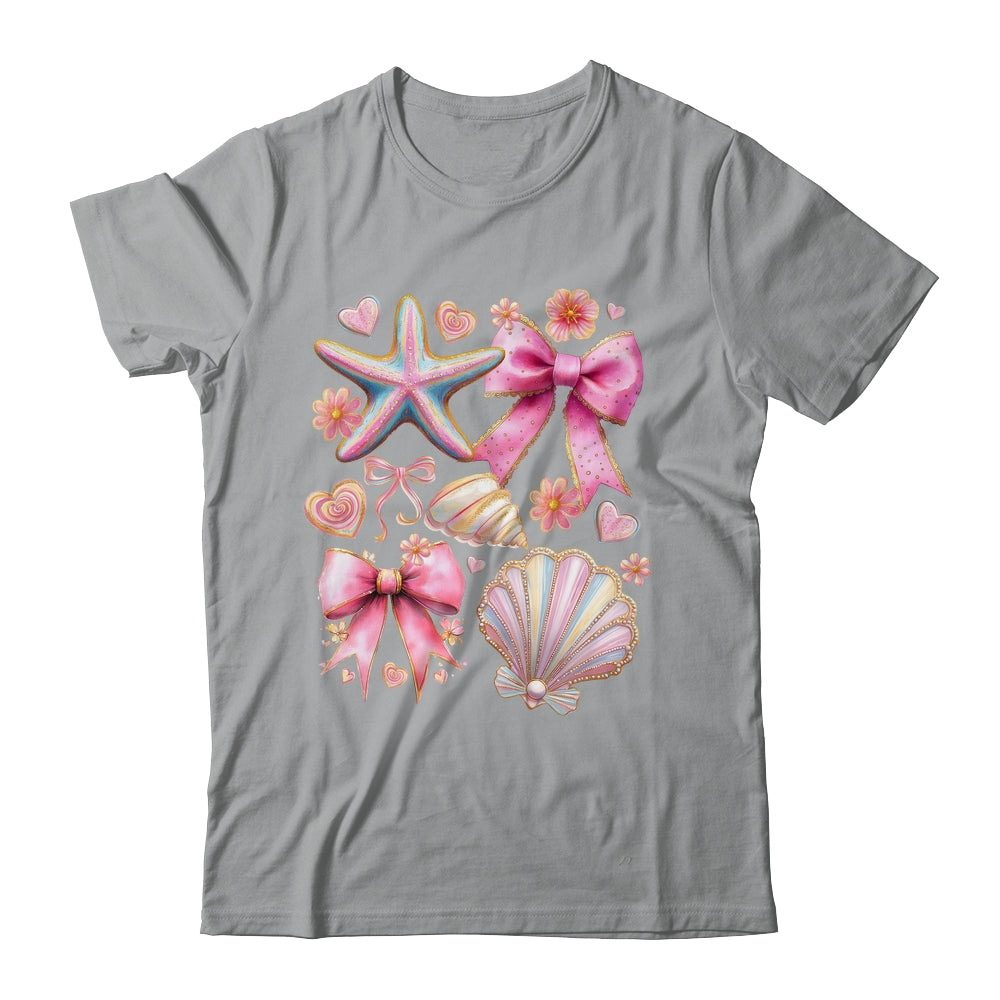 Coquette Seashell Starfish Preppy Coastal Summer Vibes Beach Shirt & Tank Top | siriusteestore