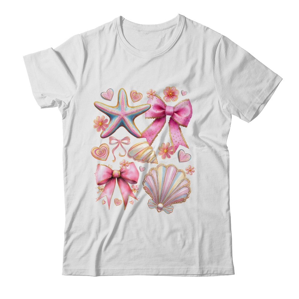 Coquette Seashell Starfish Preppy Coastal Summer Vibes Beach Shirt & Tank Top | siriusteestore