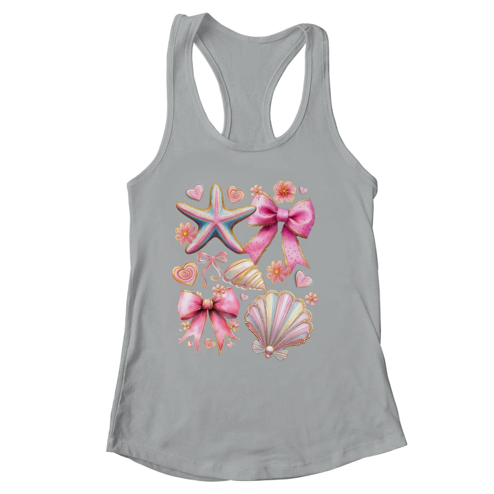 Coquette Seashell Starfish Preppy Coastal Summer Vibes Beach Shirt & Tank Top | siriusteestore