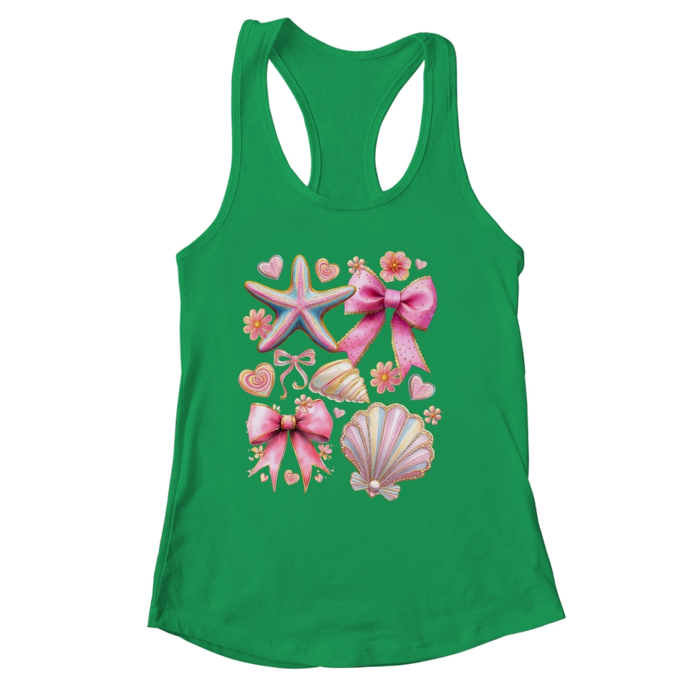 Coquette Seashell Starfish Preppy Coastal Summer Vibes Beach Shirt & Tank Top | siriusteestore