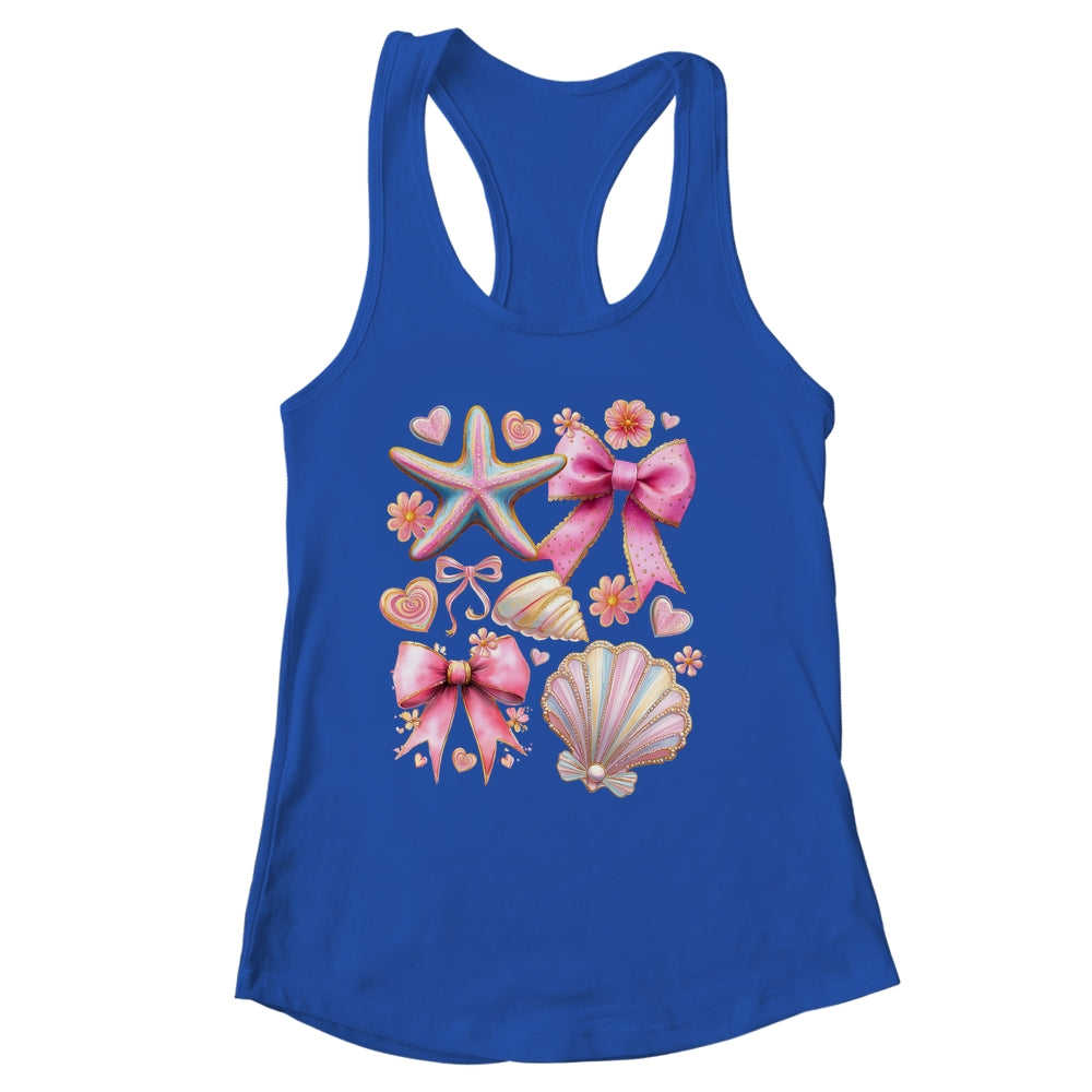 Coquette Seashell Starfish Preppy Coastal Summer Vibes Beach Shirt & Tank Top | siriusteestore
