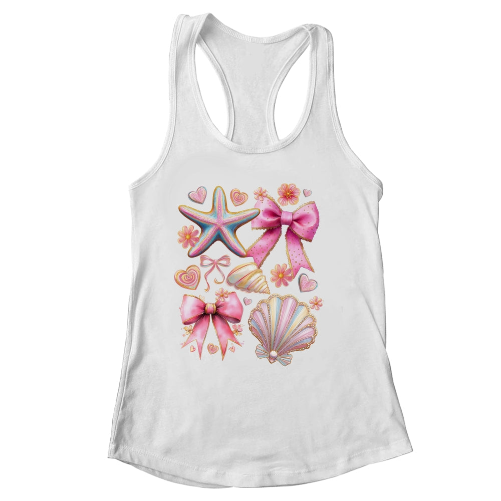 Coquette Seashell Starfish Preppy Coastal Summer Vibes Beach Shirt & Tank Top | siriusteestore