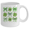 Coquette St Patricks Day Bow Irish Shamrock Lucky Clover Mug | siriusteestore