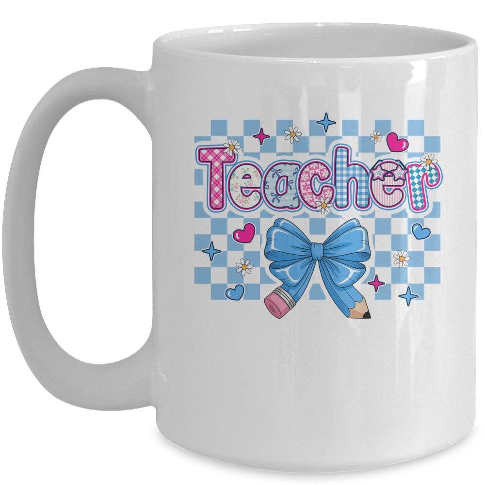 Coquette Teacher Floral Teacher Cute Back To School Women Mug | siriusteestore