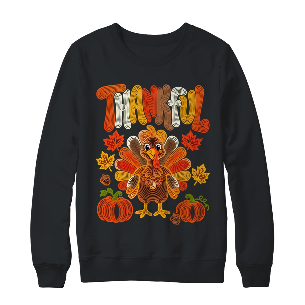 Coquette Thankful Thanksgiving Turkey Fall Autumn Season Shirt & Sweatshirt | siriusteestore