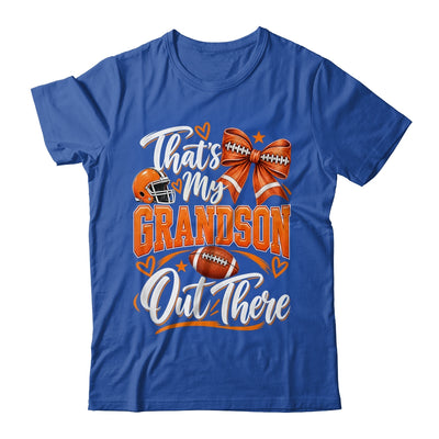 Coquette That's My Grandson Out There Funny Football Grandma Shirt & Tank Top | siriusteestore
